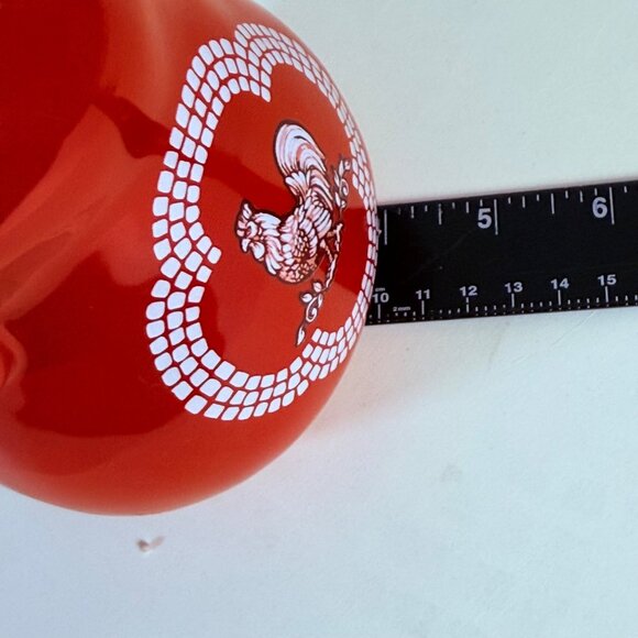 TempTations Red Ceramic Rooster Pitcher Jug VTG Farmhouse Creamer Gravy Syrup - Picture 10 of 13